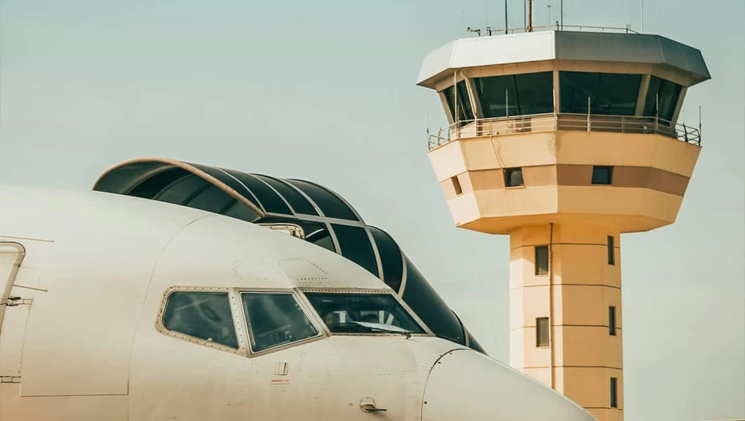 Air Traffic Control Tower with Aircraft