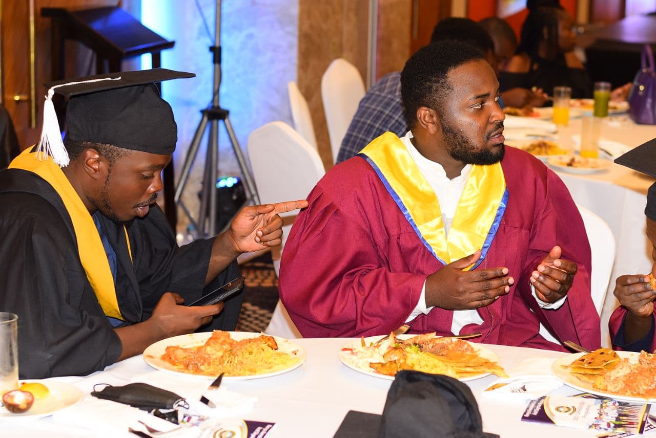 Male Graduates at Banquet