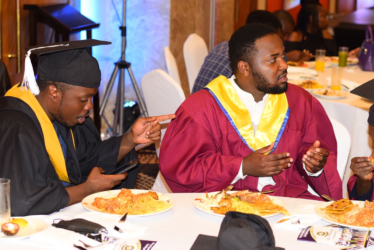 Male Graduates at Banquet