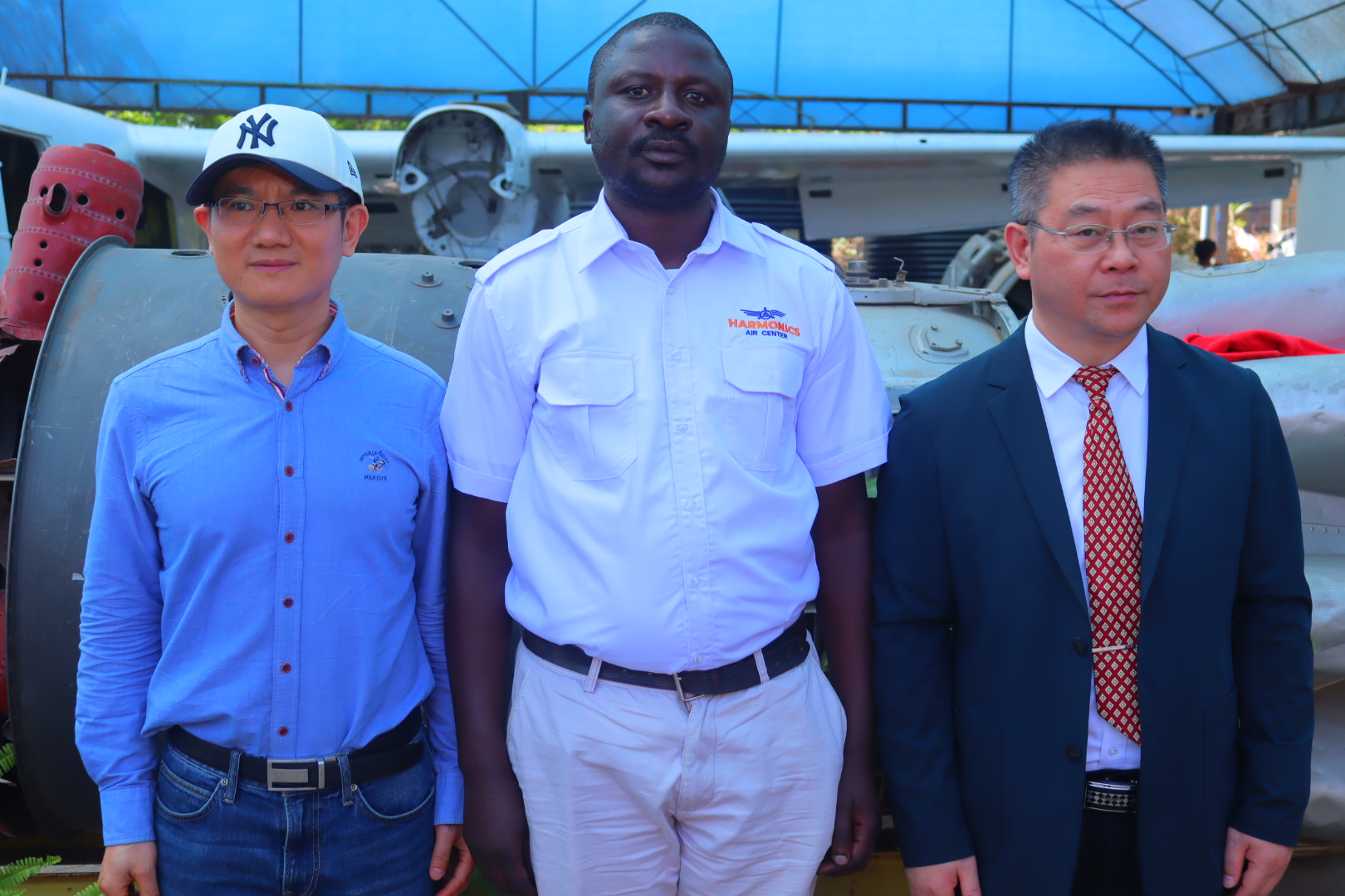 NUAA Dean visiting Harmonics Air Centre training facilities in Nairobi Kenya